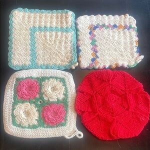 Handmade Crochet Pot Holders Set